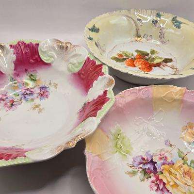 LOT 145L: Ten Flowered Serving Bowls Just in Time for Spring!