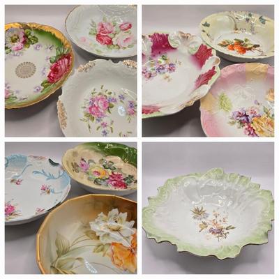 LOT 145L: Ten Flowered Serving Bowls Just in Time for Spring!
