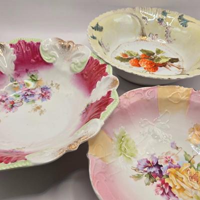 LOT 145L: Ten Flowered Serving Bowls Just in Time for Spring!