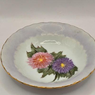 LOT 149L: Variety of Styles and Sizes of Plates Including Oval Trinket Dish from Austria and Flowered Dishes from Czechoslovakia