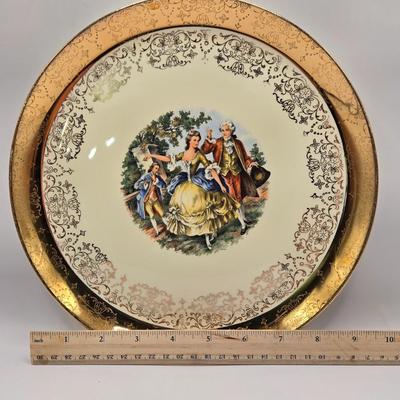 LOT 149L: Variety of Styles and Sizes of Plates Including Oval Trinket Dish from Austria and Flowered Dishes from Czechoslovakia