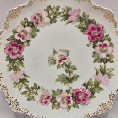 LOT 149L: Variety of Styles and Sizes of Plates Including Oval Trinket Dish from Austria and Flowered Dishes from Czechoslovakia