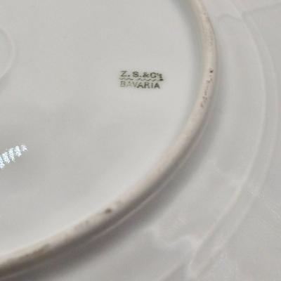 LOT 152L: Austria Hub Hand-painted Plate and More Flowered Plates