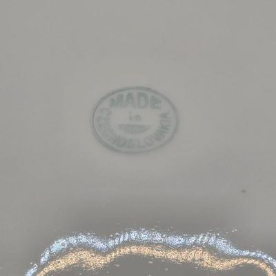 LOT 152L: Austria Hub Hand-painted Plate and More Flowered Plates