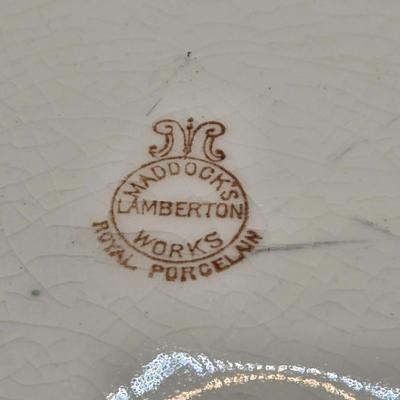 LOT 152L: Austria Hub Hand-painted Plate and More Flowered Plates