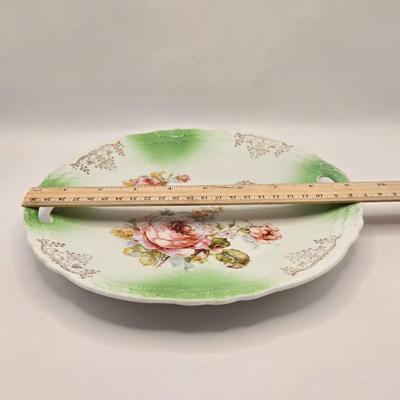 LOT 152L: Austria Hub Hand-painted Plate and More Flowered Plates