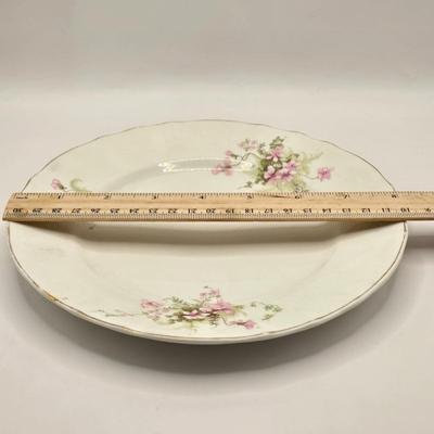 LOT 152L: Austria Hub Hand-painted Plate and More Flowered Plates