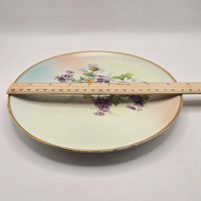 LOT 152L: Austria Hub Hand-painted Plate and More Flowered Plates