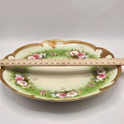 LOT 152L: Austria Hub Hand-painted Plate and More Flowered Plates