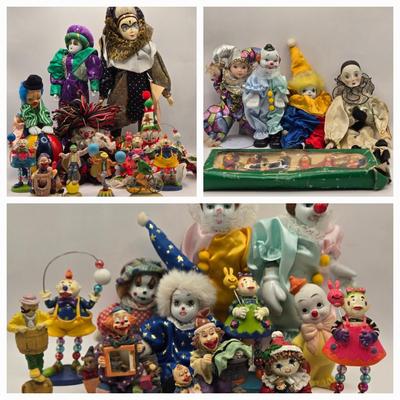 LOT 153L: Stop Clowning Around! Various Styles and Sizes of Clowns