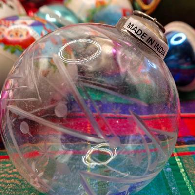LOT 154L: Vintage Shiny Brite Christmas Ornaments and Others Made in West Germany, Poland, and USA