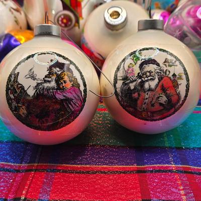 LOT 154L: Vintage Shiny Brite Christmas Ornaments and Others Made in West Germany, Poland, and USA