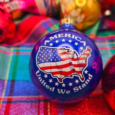 LOT 154L: Vintage Shiny Brite Christmas Ornaments and Others Made in West Germany, Poland, and USA