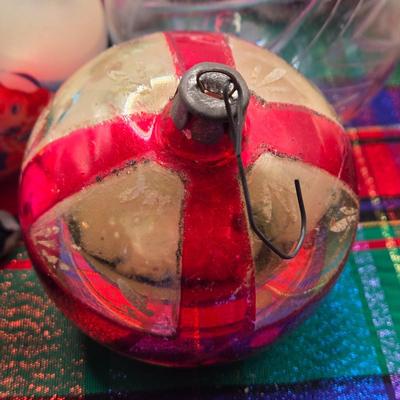 LOT 154L: Vintage Shiny Brite Christmas Ornaments and Others Made in West Germany, Poland, and USA