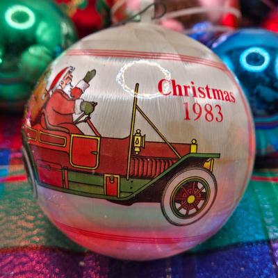 LOT 154L: Vintage Shiny Brite Christmas Ornaments and Others Made in West Germany, Poland, and USA