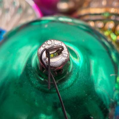 LOT 154L: Vintage Shiny Brite Christmas Ornaments and Others Made in West Germany, Poland, and USA