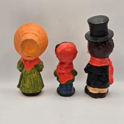 LOT 155L: Here We Come-A-Caroling. Vintage Caroling Figures