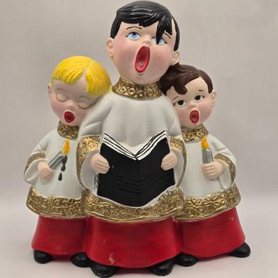 LOT 155L: Here We Come-A-Caroling. Vintage Caroling Figures