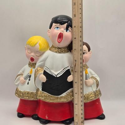 LOT 155L: Here We Come-A-Caroling. Vintage Caroling Figures