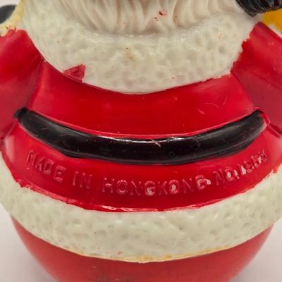 LOT 157L: Dakin Dream Pets Reindeer Pair, Vintage Cheinco Roly Poly Santa Claus, Roly Poly Plastic Santa, 1950s Poseable Elf, Boy That...