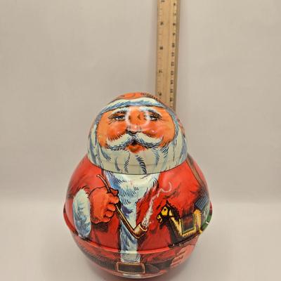 LOT 157L: Dakin Dream Pets Reindeer Pair, Vintage Cheinco Roly Poly Santa Claus, Roly Poly Plastic Santa, 1950s Poseable Elf, Boy That...