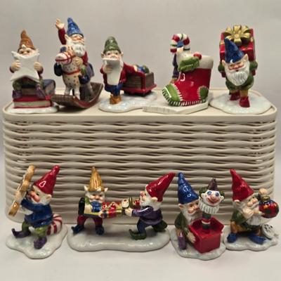 LOT 158L: Hard Working Elf Figurines