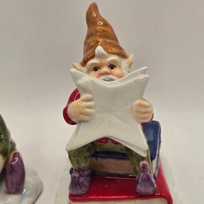 LOT 158L: Hard Working Elf Figurines