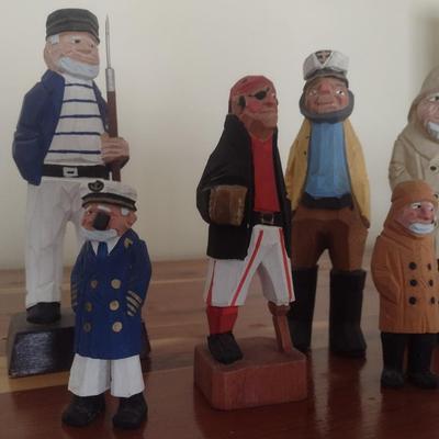 Collection of Wood Carved Northern Fisherman