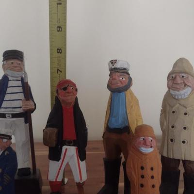Collection of Wood Carved Northern Fisherman