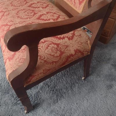 Vintage Eastlake Upholstered Bench