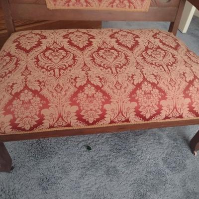 Vintage Eastlake Upholstered Bench