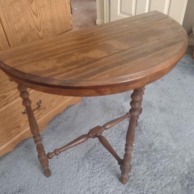 Demilune Wood Table