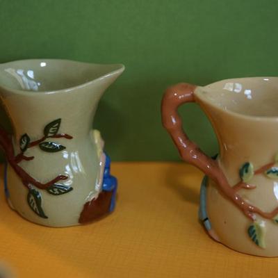 CERAMIC ARTS STUDIO MINIATURE HANDLES PITCHERS, TEA POT GROUPING OF 4