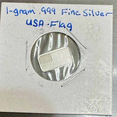 United States Flag 1 gr. Of .999 silver