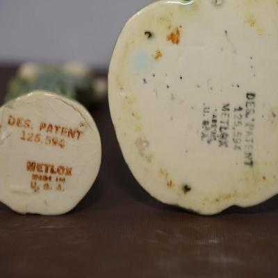 METLOX GLAZED "LADY WATER BEARER" PAIR 6 1/2" & 9 1/2"