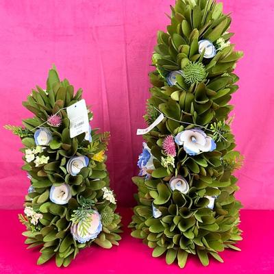 Lot H 902 Pier 1 Spring Easter Wood Curl Tabletop Trees
