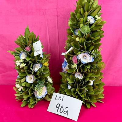 Lot H 902 Pier 1 Spring Easter Wood Curl Tabletop Trees