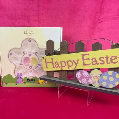 Lot H 910 Lenox Easter Peeps Egg Platter