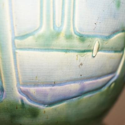BEAUTIFUL ROSEVILLE "VISTA" PATTERN 1920'S JARDINERE AND PEDESTAL