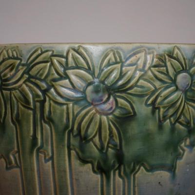 BEAUTIFUL ROSEVILLE "VISTA" PATTERN 1920'S JARDINERE AND PEDESTAL