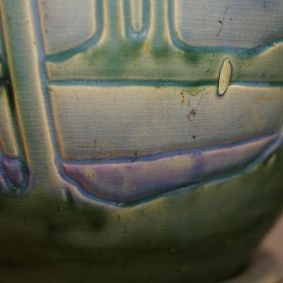 BEAUTIFUL ROSEVILLE "VISTA" PATTERN 1920'S JARDINERE AND PEDESTAL