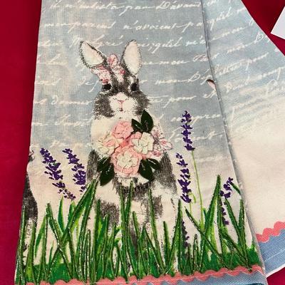 Lot I 925 Dept. 56 Bunnies & New Tea Towels