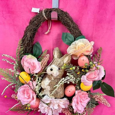 Lot J 929 Faux Tulips & Easter Wreath