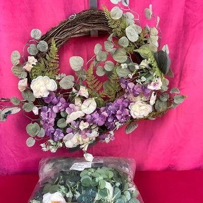 Lot K 937 Eucalyptus Garland & Pier 1 Wreath