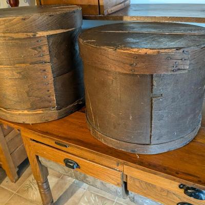 2 Antique Cheese Boxes