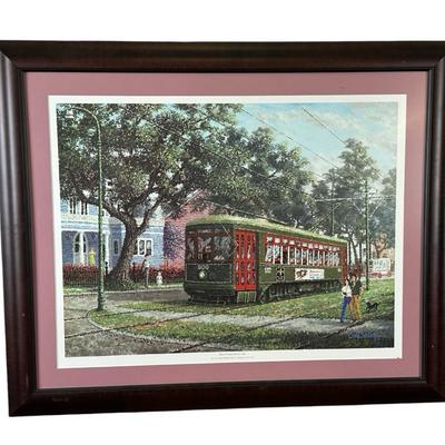 Cody Walsh Signed & Framed “New Orleans Street Car”