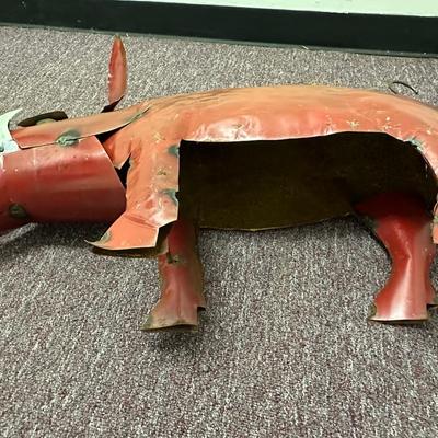 Yard Art Metal Hog/Pig