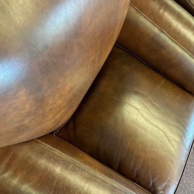 Pair of Leather Hancock and Moore Chairs