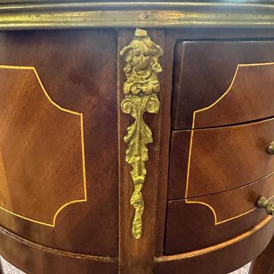 Louis XV Style Inlaid Pair of Side Tables