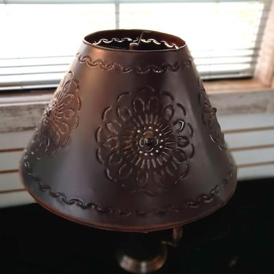 REPLICA WELDING BLOW TORCH TABLE LAMP W/METAL LAMP SHADE